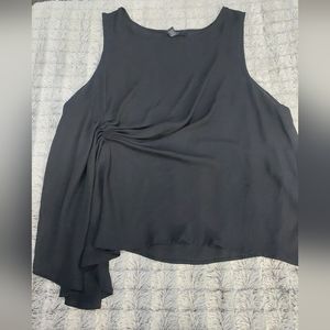 Forever 21 plus 3x black‎ gathered sleeveless blouse